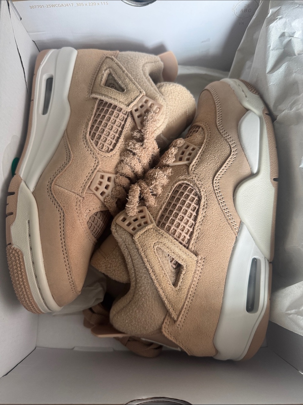 Jordan Women's Sneakers in Tan and White